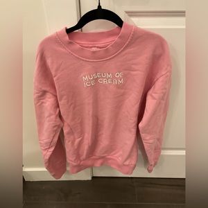 Pink “museum of ice cream” sweatshirt